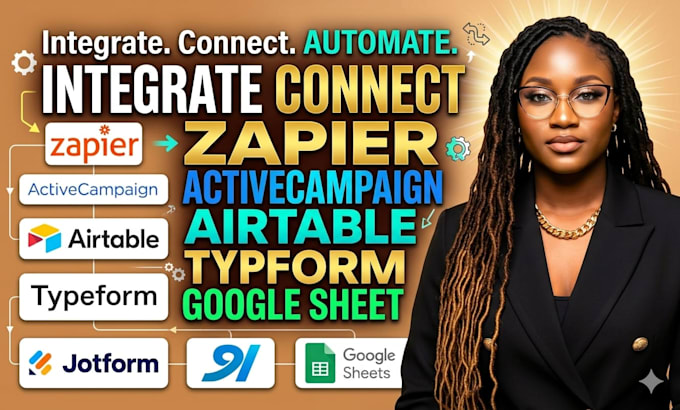 integrate connect zapier activecampaign airtable typeform jotform google sheet