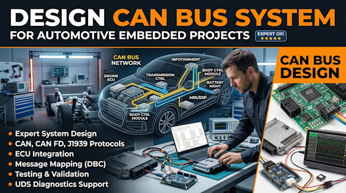 design can bus system for automotive embedded projects