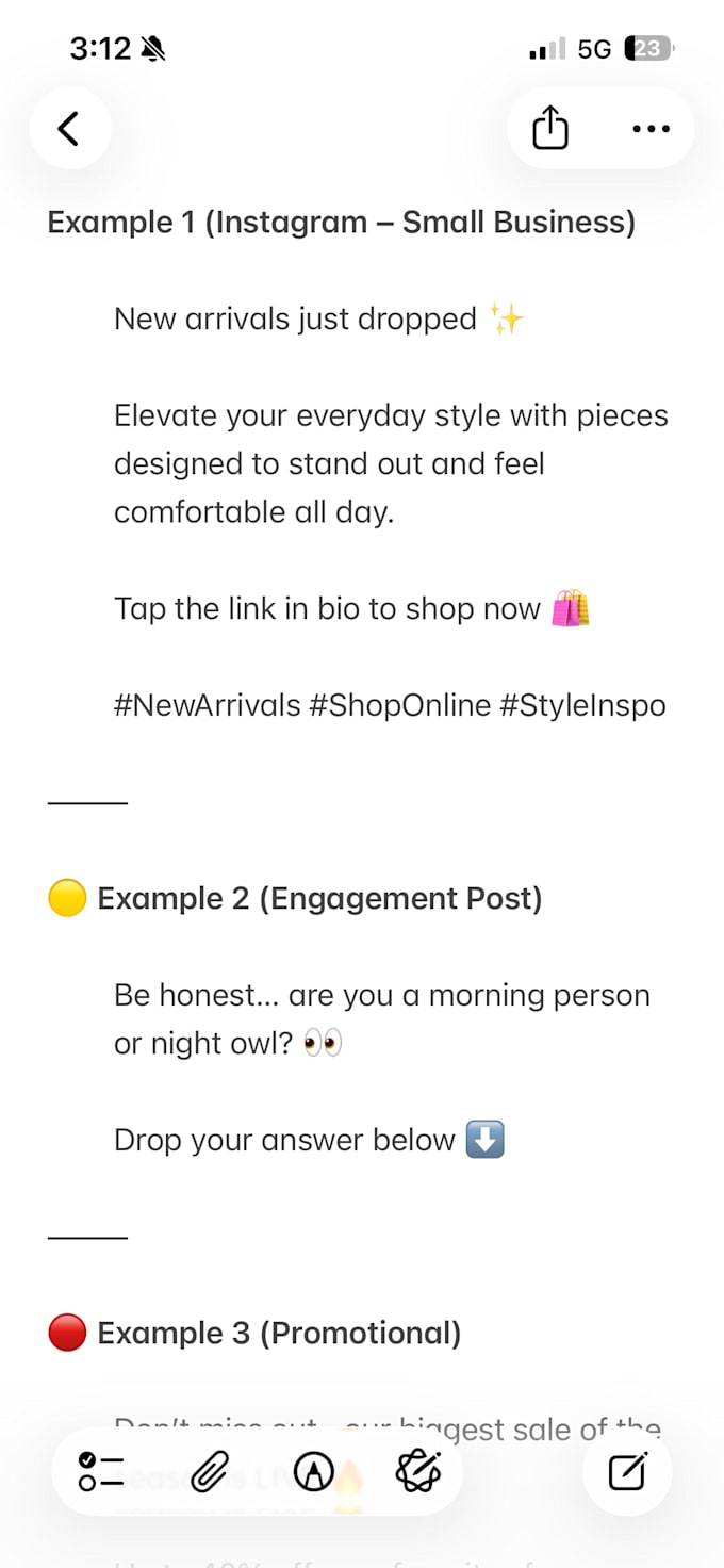 write engaging instagram captions and social media posts