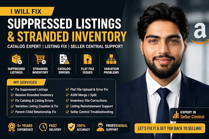 fix amazon suppressed listings and stranded inventory issues