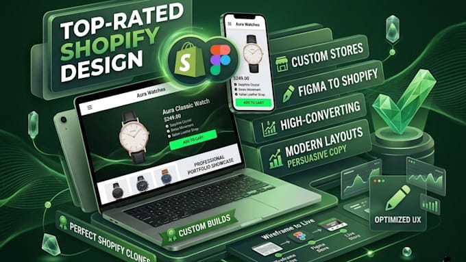 design a high converting shopify store, shopify store design, shopify clone