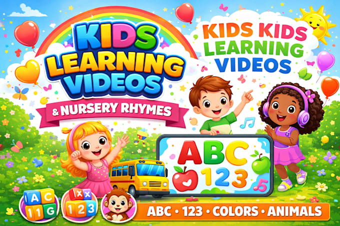 create engaging kids educational and nursery rhyme videos