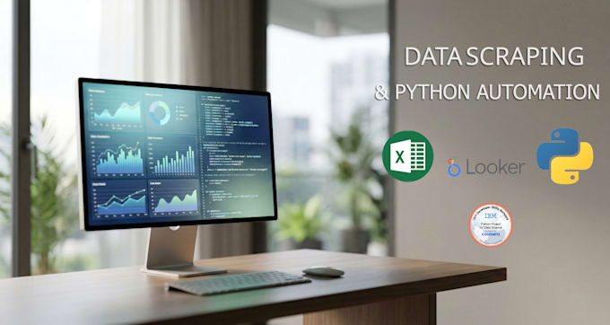 do web scraping, python automation and dashboards