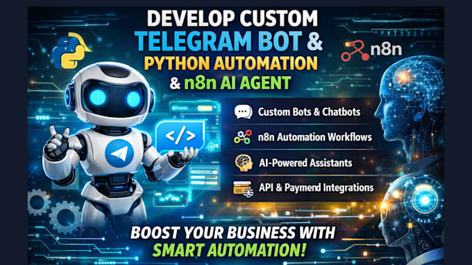 develop a custom telegram bot, python telegram bot n8n automation n8n ai agent