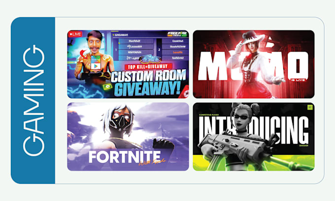 design professional gaming youtube thumbnails with high CTR