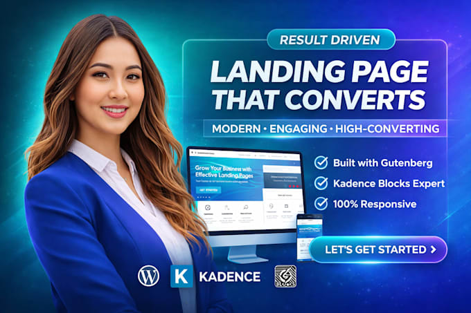 build wordpress website using gutenberg and kadence blocks