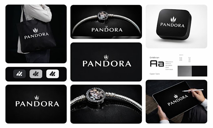 Design a modern minimalist logo, complete brand identity with brand ...