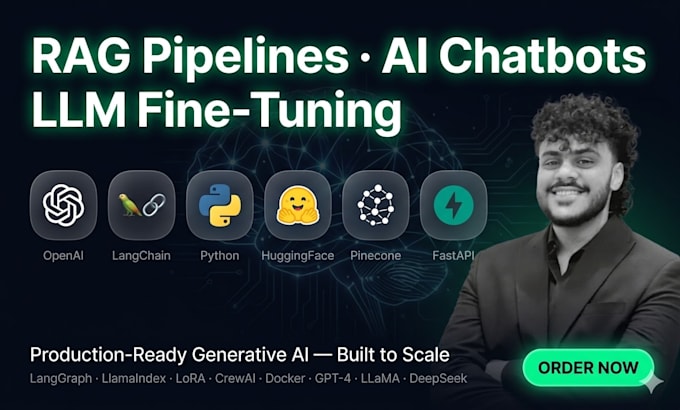 develop rag pipelines, ai chatbots, and finetune llms