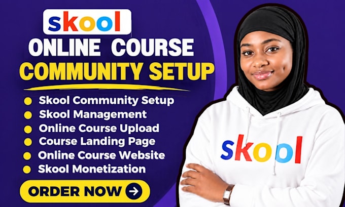 skool online community setup skool online course creation skool community setup
