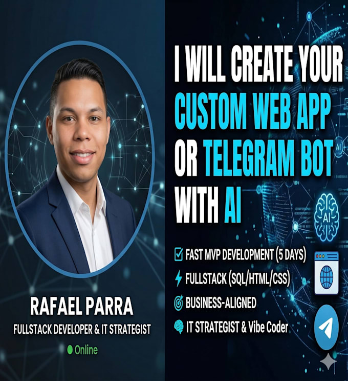 crear tu app web, mvp o bot de telegram con ia