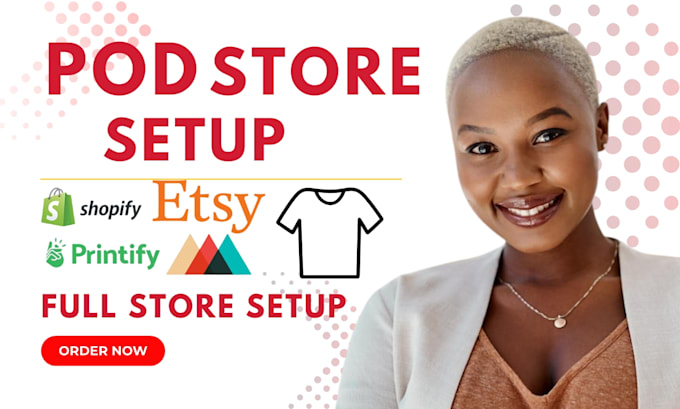 Set up shopify print on demand store etsy pod shop with printful ...