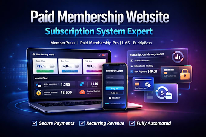 build paid membership pro memberpress wordpress subscription system website