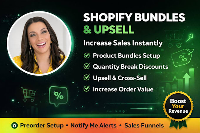 setup shopify product bundles upsell and quantity breaks discount