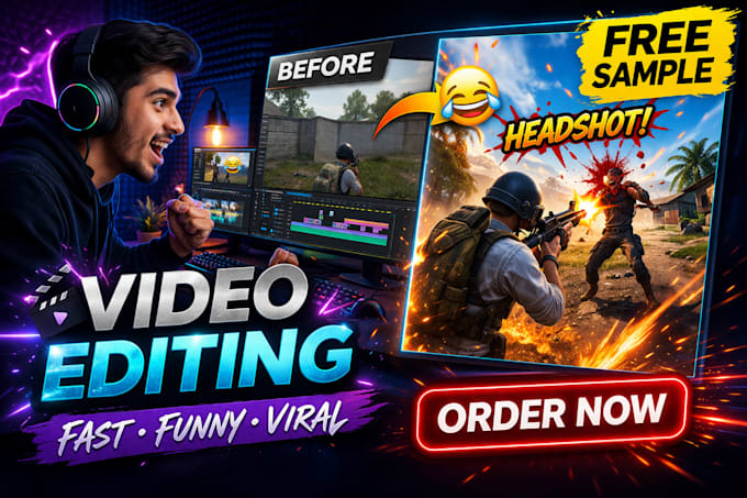 create engaging funny gaming video edits with free sample