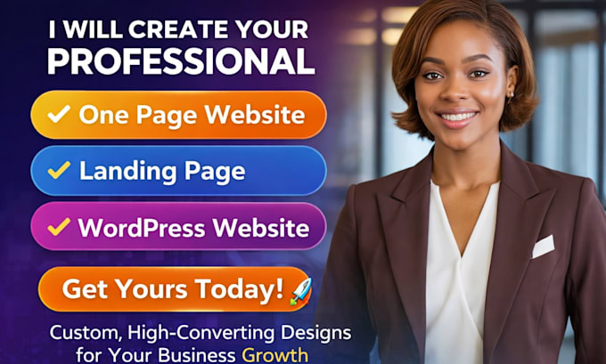 create wordpress single page website, landing page or one page wordpress website