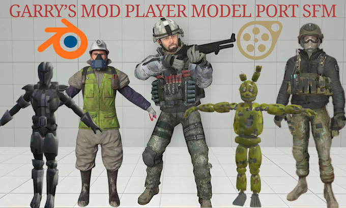 Maatwerk vrchat avatar gmod 3d vrc character port, bewerk sfm mmd lad2 ...