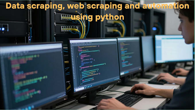 do data scraping, web scraping and automation using python