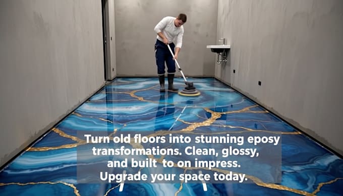do ai satisfying epoxy flooring video, before after transformation time lapse