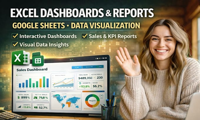 Create excel dashboards, google sheets reports and data visualization ...
