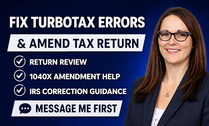 fix turbotax errors and prepare your amended tax return 1040x