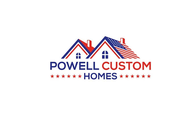 design high quality powell custom homes logo