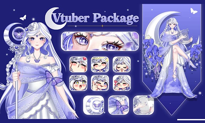design and rig custom anime vtuber model in live2d for vtube studio