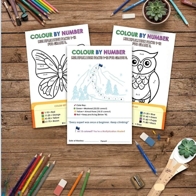 create math course and worksheets
