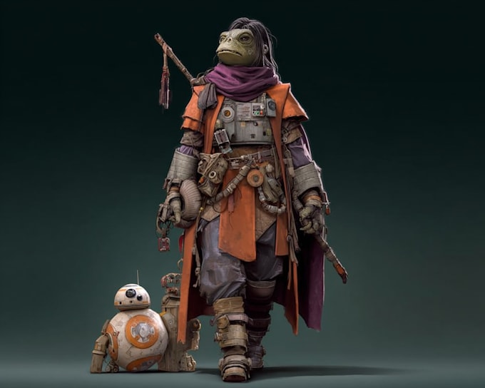 design unique star wars sci fi character portraits