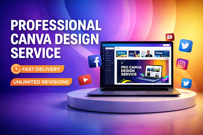 create modern canva graphics for social medias and ads