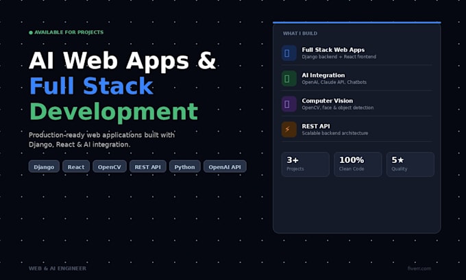 build ai web application using django and react