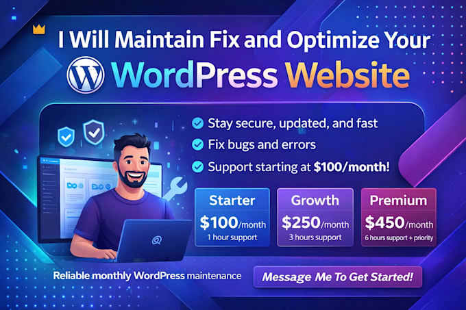 be your wordpress maintenance and support expert