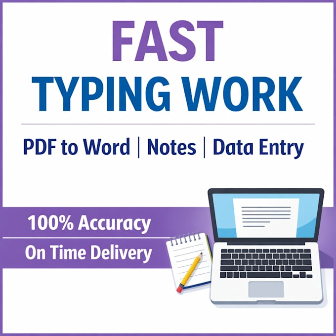 fast typing work from PDF to word or images