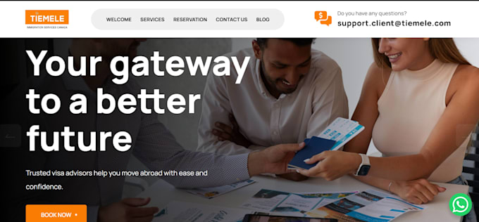 make wordpress visa imigration website
