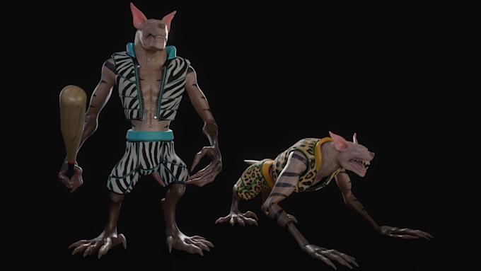 create high quality 3d game animations for creatures and characters