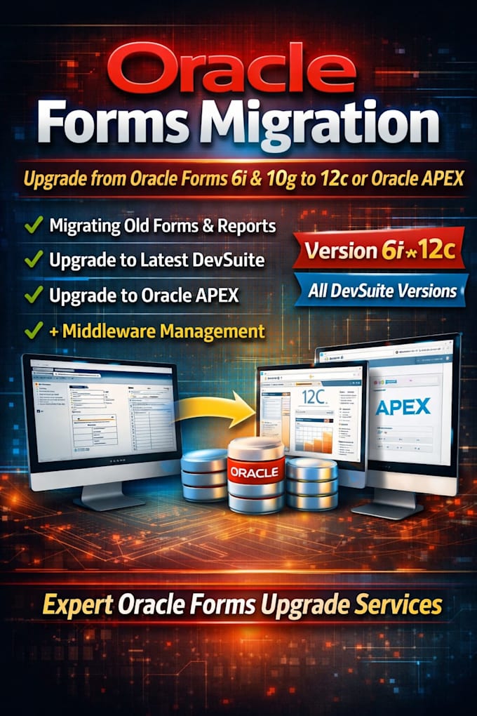 upgrade legacy oracle form 6i to 10g, 12c and oracle apex