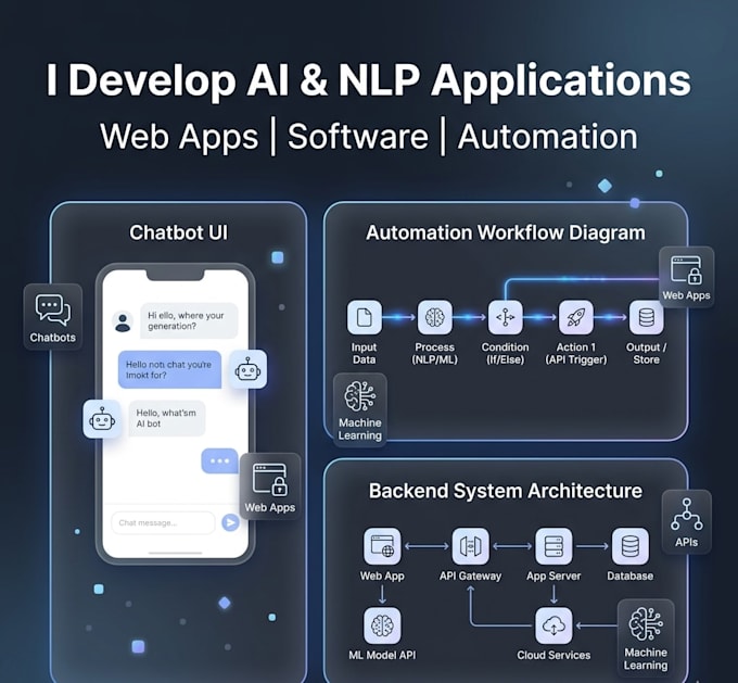 develop ai nlp web and software apps