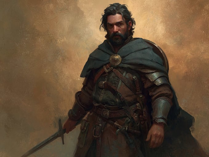 draw amazing dnd character art, fantasy rpg illustrations