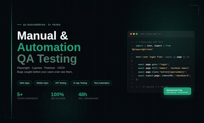 do manual and automation QA testing
