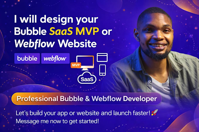 design bubble website bubble mvp saas bubble app developer webflow website