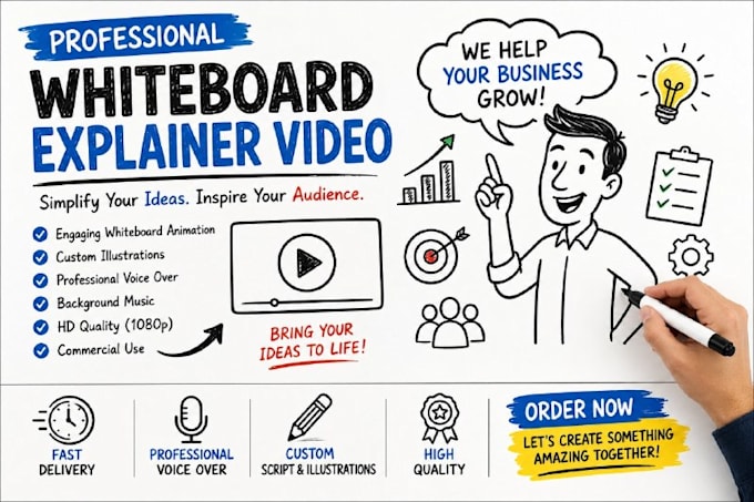 create a high quality whiteboard animation