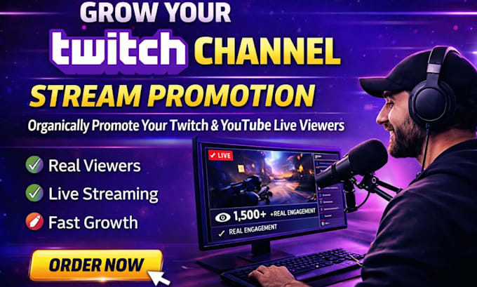 Promouvez organiquement vos spectateurs en direct sur twitch et youtube ...
