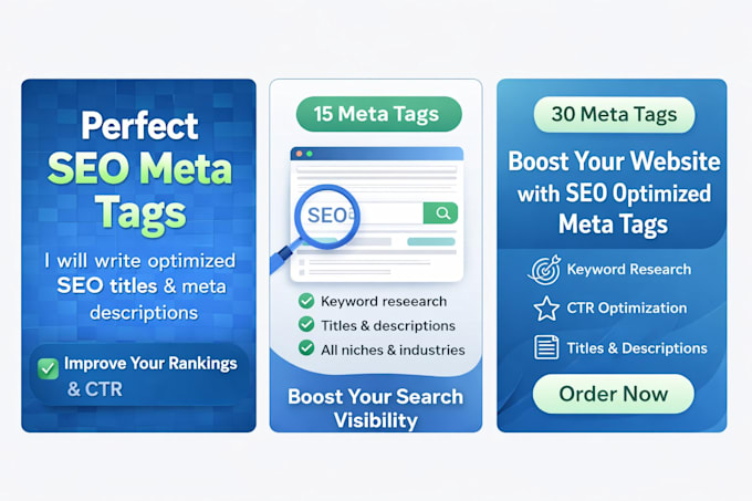 write SEO optimized titles and meta descriptions for your website