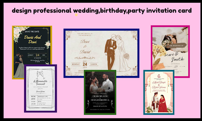 create design wedding,birthday,party invitation card