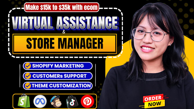 boost shopify store sales as shopify virtual assistant, etsy, ebay store manager