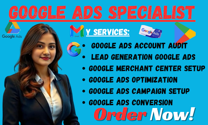 create setup manage optimize google ads adwords ppc campaign gmc expert