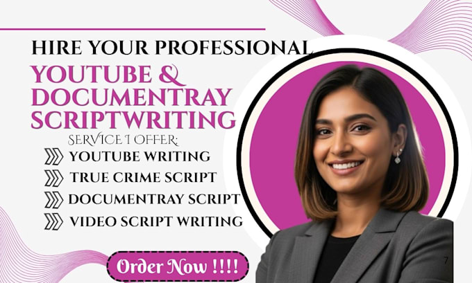 do youtube video script writing game dialogue documentary true crime script