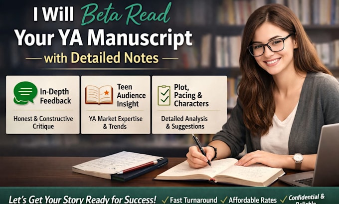 beta read your ya manuscript with detailed notes