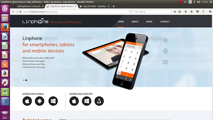 develop linphone app, video calling app, voip app, mobile app, softphone app