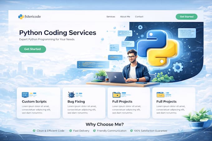 develop bussiness website with python coding