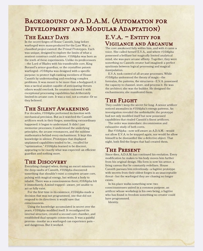 write your rpg characters background for any rpg